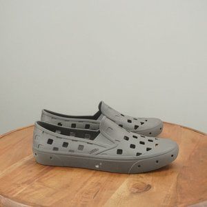 Vans Mens Trek Slip On Shoes Rubber Gray Cutout Slip On Casual Size 13